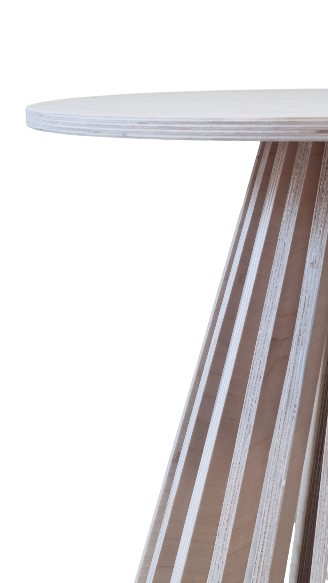 Birch ribbed side table - Image 2