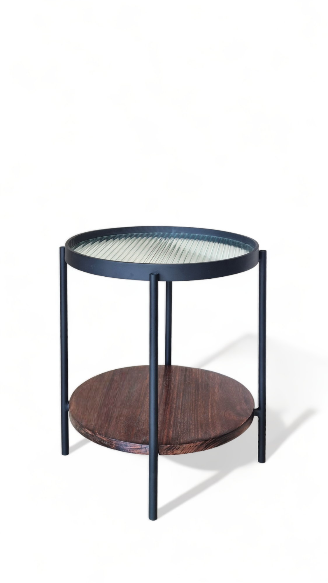 Fluted glass side table - Image 2