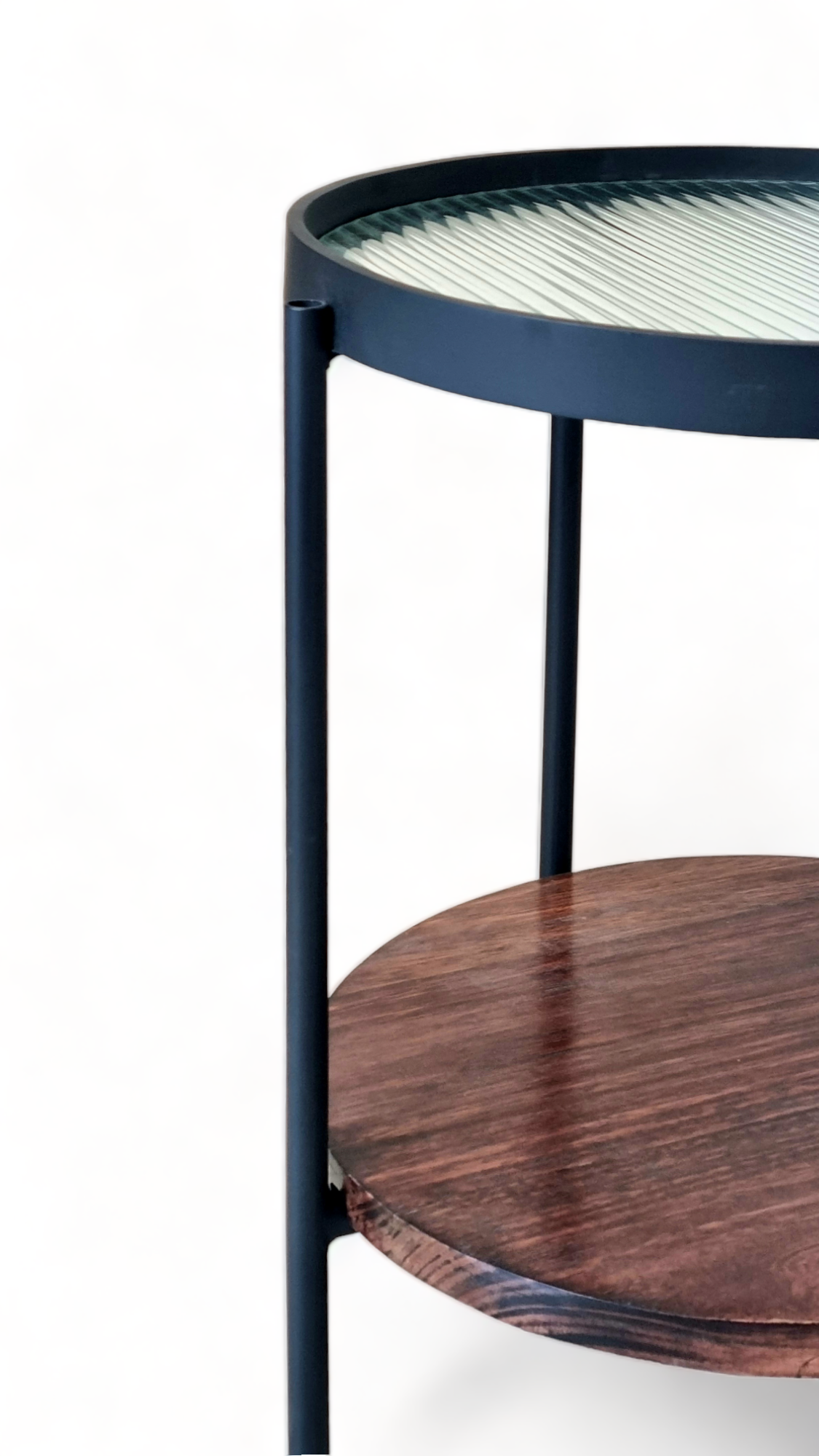 Fluted glass side table - Image 3