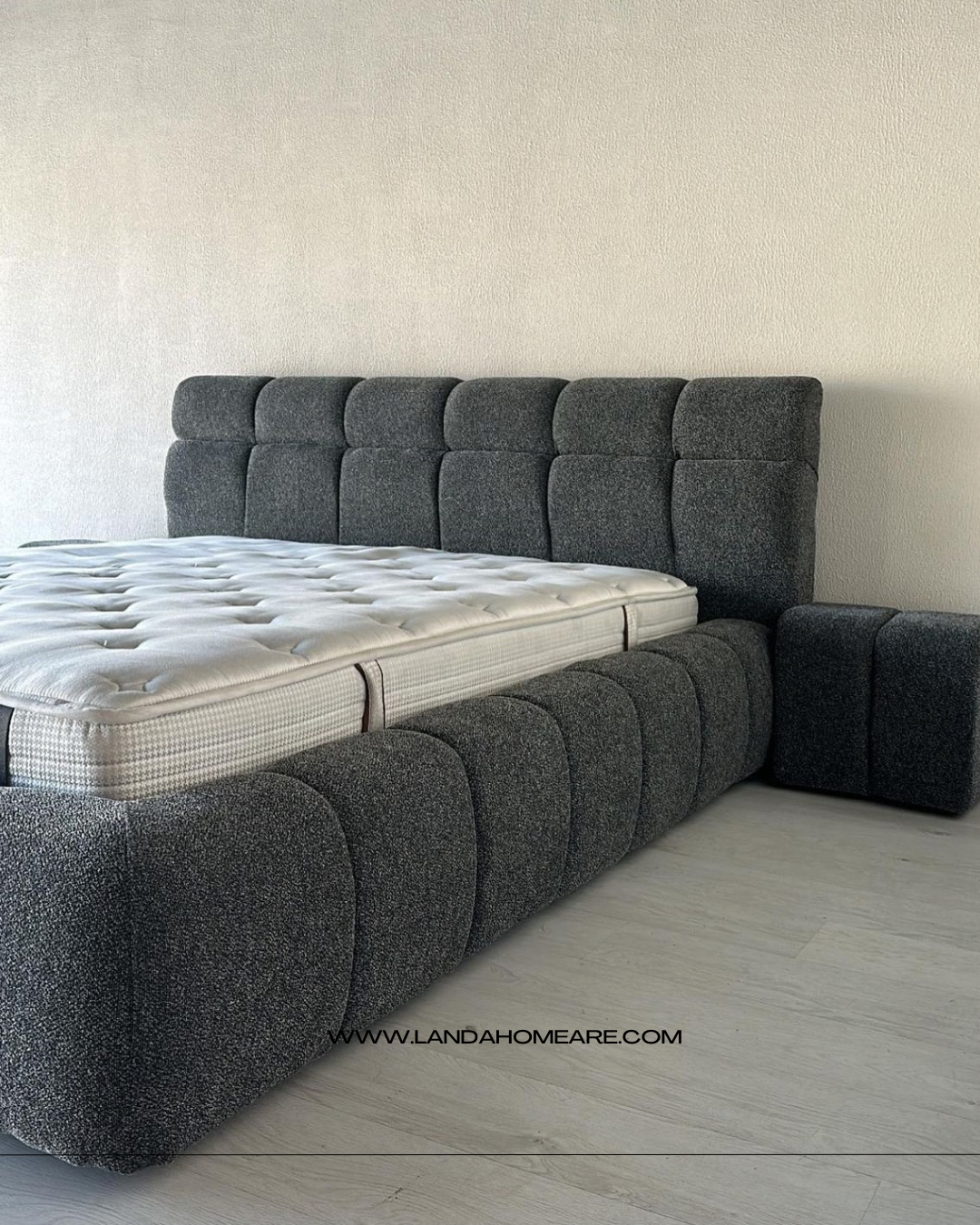 Sonya Boucle Headboard & Base - Image 3