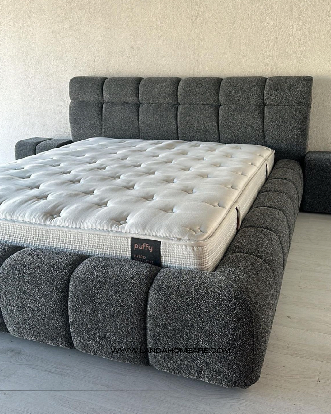 Sonya Boucle Headboard & Base - Image 2