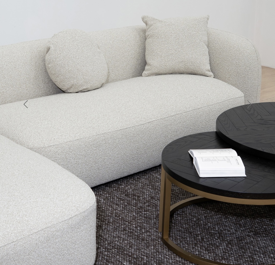 Lumi Oatmeal Chaise Couch - Image 4