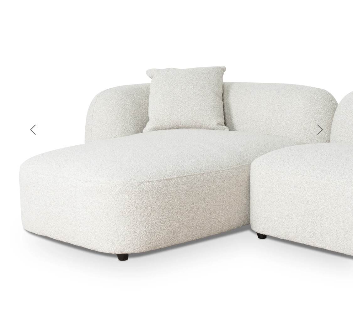 Lumi Oatmeal Chaise Couch - Image 3