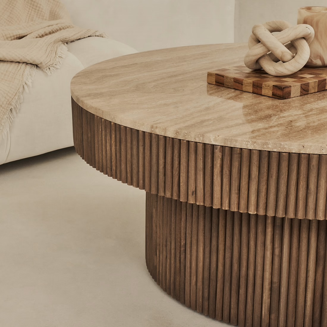 Travertine Coffee Table - Image 2